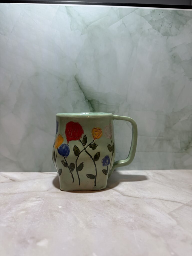Heart Flowers Mug