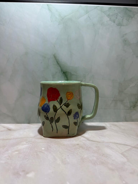 Heart Flowers Mug