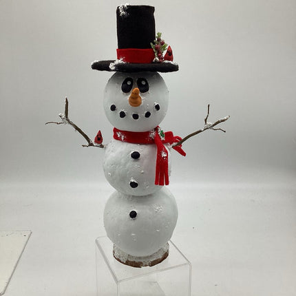 Gourd snowman with red scarf