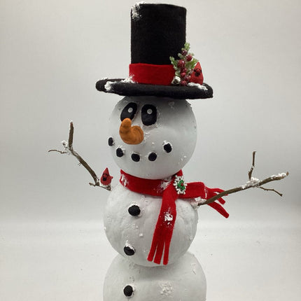 Gourd snowman with red scarf