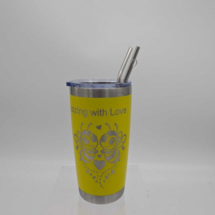 Buzzing with Love Tumbler with straw set