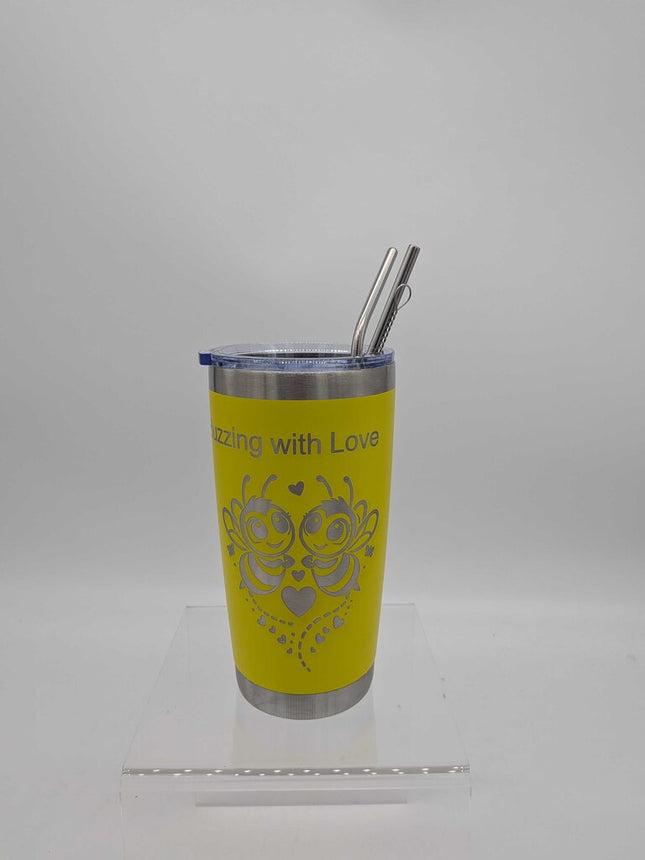 Buzzing with Love Tumbler with straw set