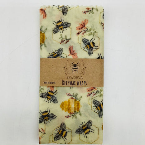 Beeswax Wrap Bread Bag Pastel Bees