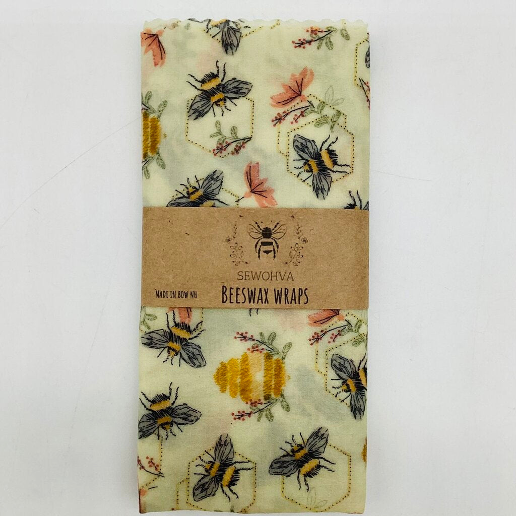 Beeswax Wrap Bread Bag Pastel Bees