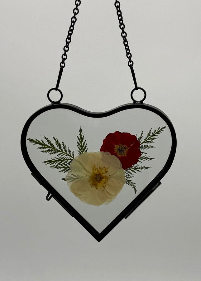 Heart Frame w/ Pressed Flowers