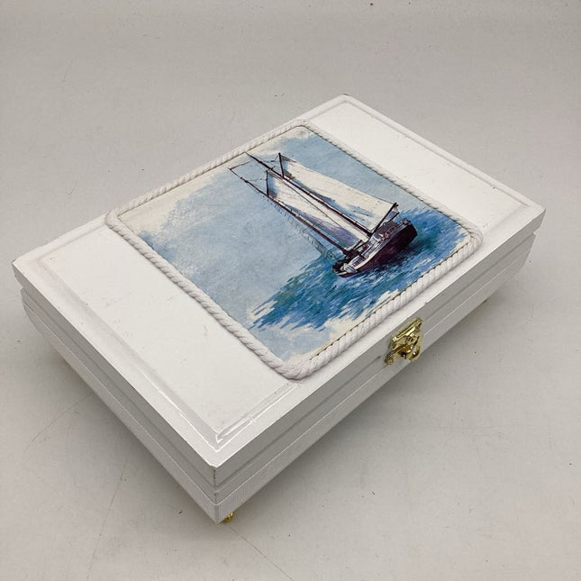 White "Set Sail" Box