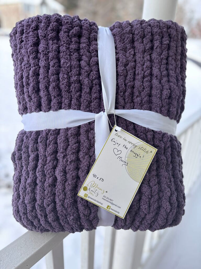 Blanket Chunky winter grape