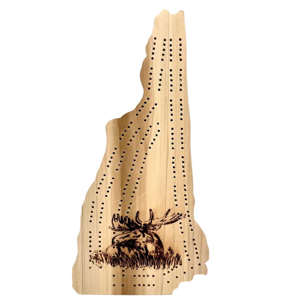 Moose NH cribbage board