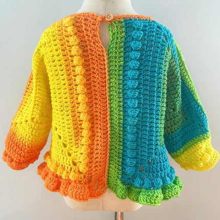 5/6 Crochet Peplum Sweater