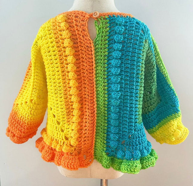 5/6 Crochet Peplum Sweater