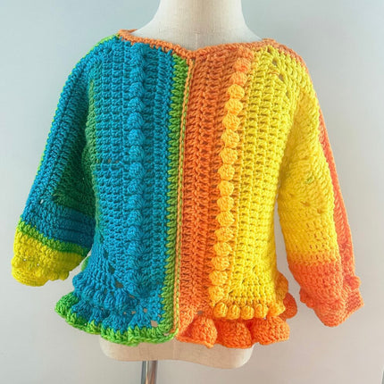 5/6 Crochet Peplum Sweater