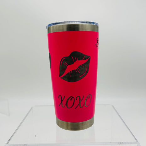 20 oz Tumbler Valentine's Lips Hot Pink
