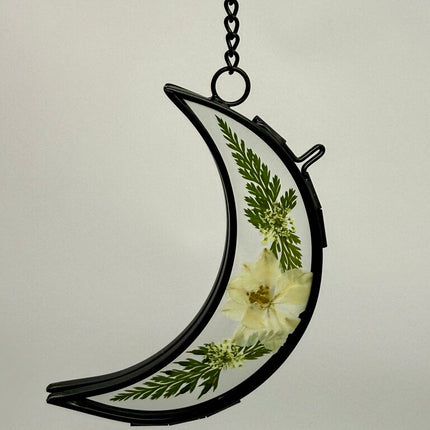4" Moon Frame w/ Pressed Florals