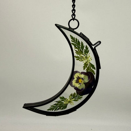 4" Moon Frame w/ Pressed Florals