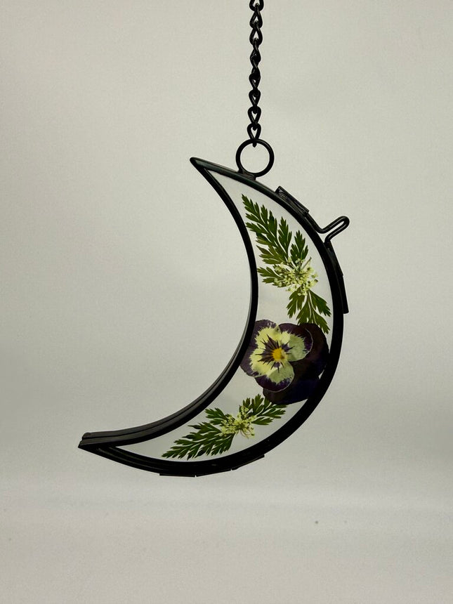 4" Moon Frame w/ Pressed Florals