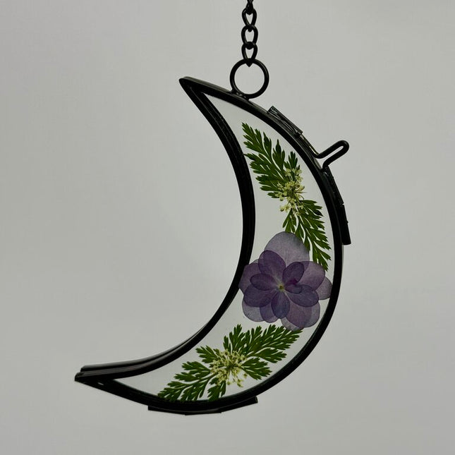 4" Moon Frame w/ Pressed Florals