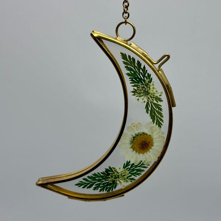 4" Moon Frame w/ Pressed Florals
