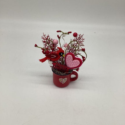 Cardinal Heart Valentine Red Mini Cup