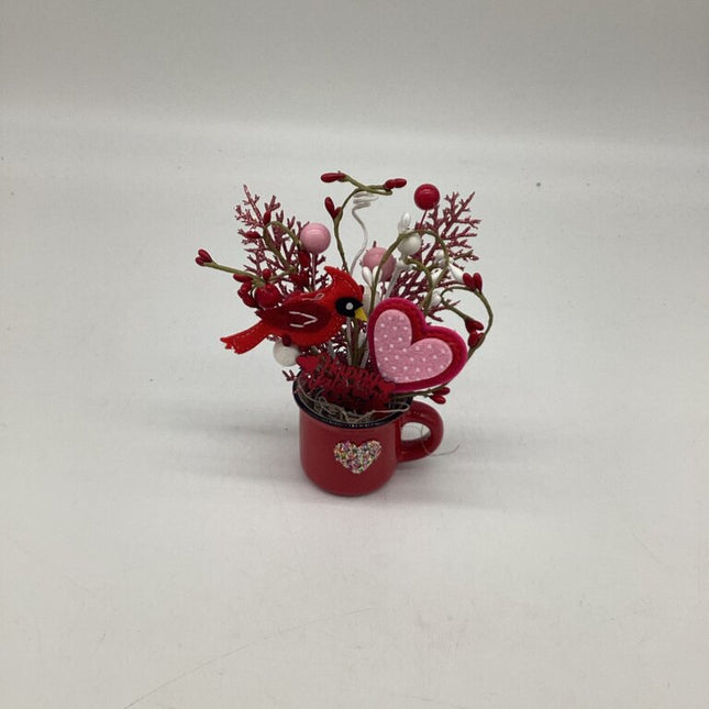Cardinal Heart Valentine Red Mini Cup