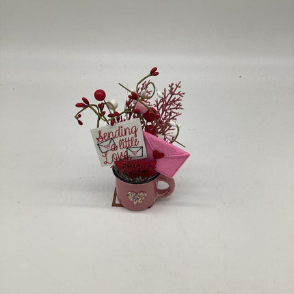 Envelope and Sign Pink Valentine Mini Cup