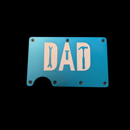 Laser Engraved Metal Wallet / Money Clip - Dad Tools