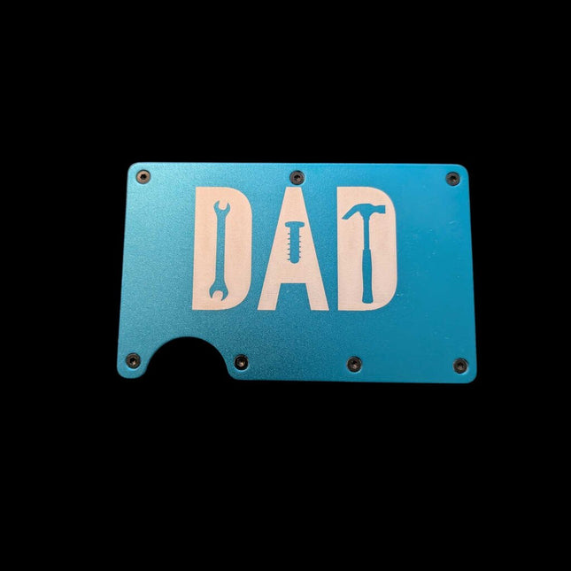 Laser Engraved Metal Wallet / Money Clip - Dad Tools