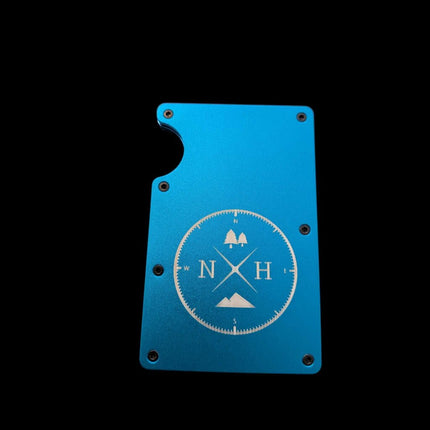 Laser Engraved Metal Wallet / Money Clip - NH Compass
