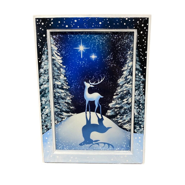 Deer in the Snow and Frame