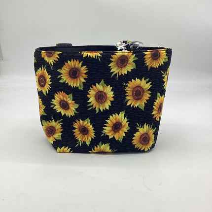 Car Utility Bag black sunflowers