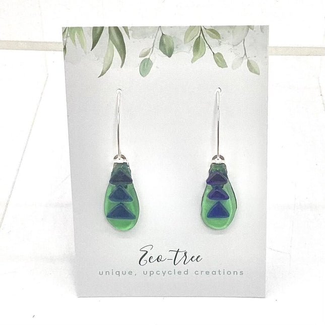 Blue & Green "Positivity" Earrings