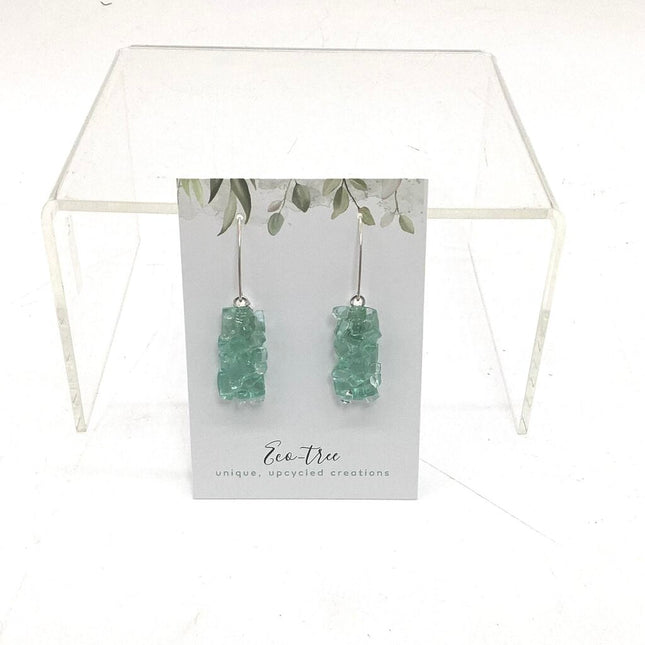 Elegant Turquoise Chunk Earrings