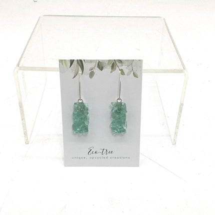 Elegant Turquoise Chunk Earrings