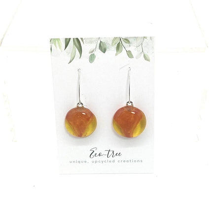 Orange & Yellow "Heart" Earrings