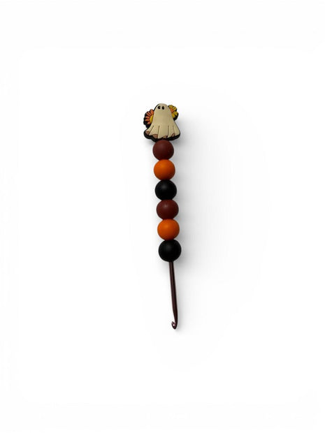ergonomic beaded crochet hook 3.5mm flower ghost