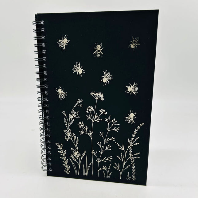 Spiral Notebook Flowers & Bees