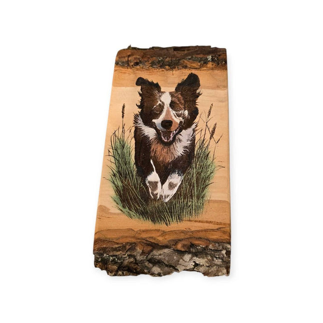 Running Dog in Grass