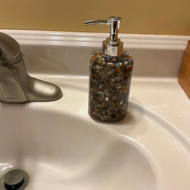 Resin-Soap/Lotion Dispenser-Round-Silver