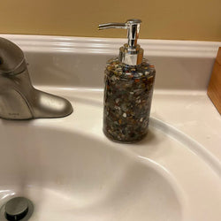 Resin-Soap/Lotion Dispenser-Round-Silver - view 2