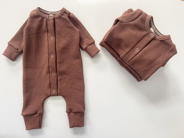 0/3M Baby Romper - Raisin