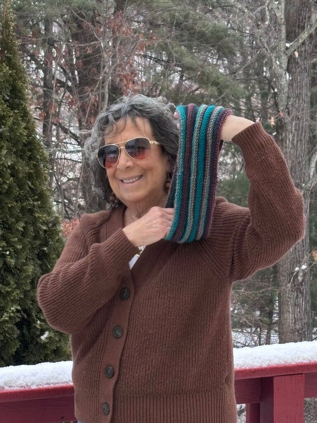 Cowl ridge jewel tones