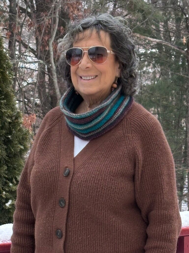 Cowl ridge jewel tones