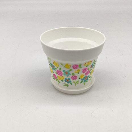 Small white w/multi loose flowers-E