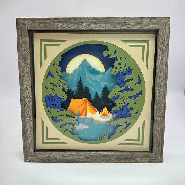 Mountain camping Shadowbox