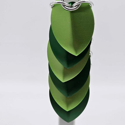 Lime and Kelly Green Dragon Scale Fidget Keychain Short