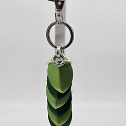 Lime and Kelly Green Dragon Scale Fidget Keychain Short - view 2