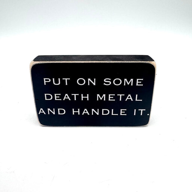 Death metal box sign
