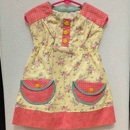 Pink roses pocket dress