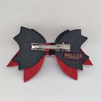 Set of 2 Black & Red Heart hair clip