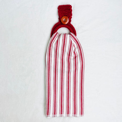 Hanging Towel Set - Red Stripes