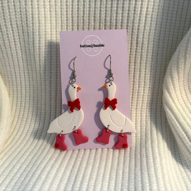 Goose Dangle Earrings